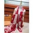 in cashmere di seta check Schawl rosso