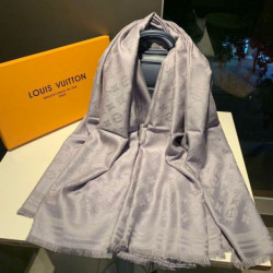 Monogram Classic Shine Shawl 140 grigio
