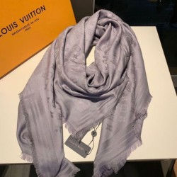 Monogram Classic Shine Shawl 140 grigio imitazioni perfette