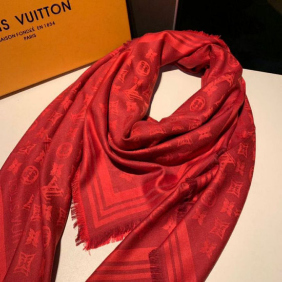 Monogram Classic Shine Shawl 140 rosso Monogram Classic Shine Shawl 140 rosso