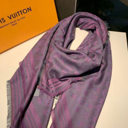 Monogram Classic Shine Shawl 140 viola