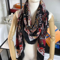 Quadrato Sea Of Love Cashmere Schawl M73823 Nero imitazioni perfette
