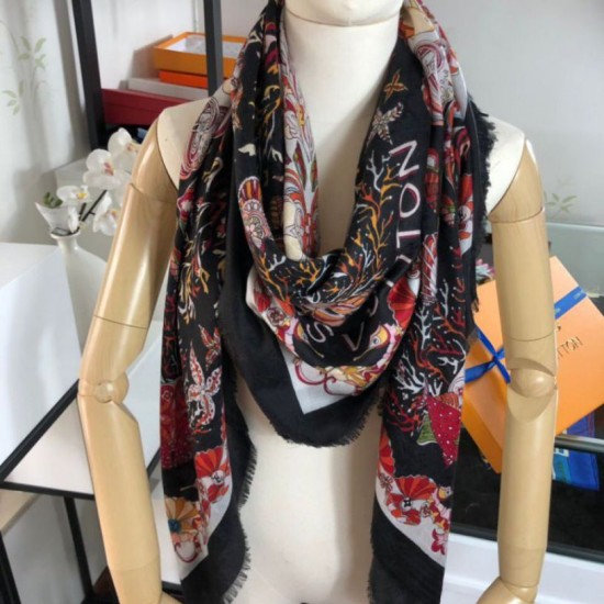 Quadrato Sea Of Love Cashmere Schawl M73823 Nero