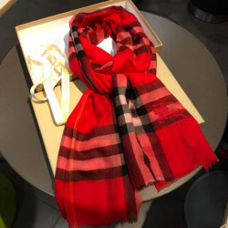 Qualità superiore replica Scialle Burberry Classic Horse Cashmere Rosso