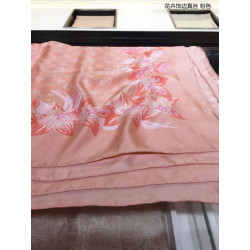 Scialle di seta monogramma classico Rosa 140