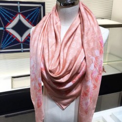 Scialle di seta monogramma classico Rosa 140 imitazioni perfette