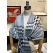 Scialle in cashmere check classico Burberry blu