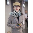 Scialle in cashmere check classico Burberry blu