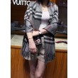 Scialle in cashmere con motivo check classico Burberry 70 x 200 grigio