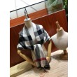 Scialle in cashmere con motivo check classico Burberry 70 x 200 nero