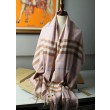 Alta gamma replica Scialle in cashmere con motivo check classico Burberry 70 x 200 rosa