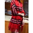 Scialle in cashmere con motivo check classico Burberry 70 x 200 rosso