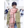 Alta gamma replica Scialle in cashmere con motivo check classico Burberry 70 x 220 rosa