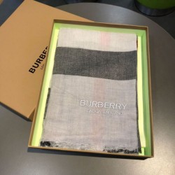 Scialle in cashmere con motivo check classico Burberry 75 x 205 grigio imitazioni perfette