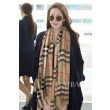 Scialle in cashmere con motivo check classico Burberry marrone