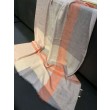 Alta gamma replica Scialle in seta cashmere a quadri Burberry 80 x 200 arancione