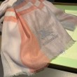 Alta gamma replica Scialle in seta cashmere a quadri Burberry 80 x 200 arancione