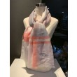 Alta gamma replica Scialle in seta cashmere a quadri Burberry 80 x 200 arancione