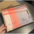Alta gamma replica Scialle in seta cashmere a quadri Burberry 80 x 200 arancione