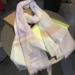 Scialle in seta cashmere a quadri Burberry 80 x 200 bianco