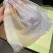 Scialle in seta cashmere a quadri Burberry 80 x 200 bianco
