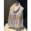 Scialle in seta cashmere a quadri Burberry 80 x 200 bianco