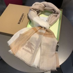 Qualità superiore replica Scialle in seta cashmere a quadri Burberry 80 x 200 marrone imitazioni perfette