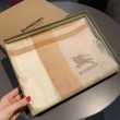 Qualità superiore replica Scialle in seta cashmere a quadri Burberry 80 x 200 marrone
