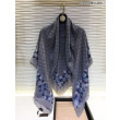 Scialle in seta monogramma classico Azzurro 140 Scialle in seta monogramma classico Azzurro 140