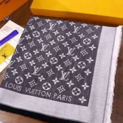 Scialle Monogram Denim 140 M71378 Nero imitazioni perfette
