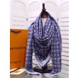 Scialle Monogram Denim 140 M71382 Azzurro