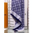 Scialle Monogram Denim 140 M71382 Azzurro