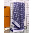 Scialle Monogram Denim 140 M71382 Azzurro