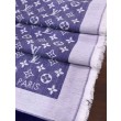 Scialle Monogram Denim 140 M71382 Azzurro