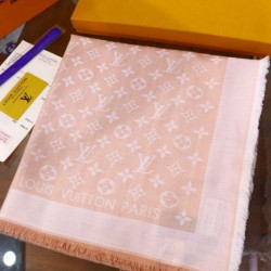 Scialle Monogram Denim 140 Rosa imitazioni perfette