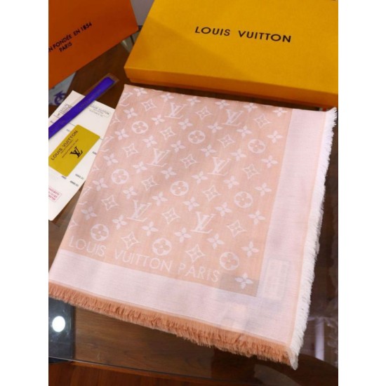 Scialle Monogram Denim 140 Rosa