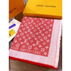 Scialle Monogram Denim 140 Rosso