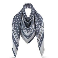 Dettagli perfetti Scialle Monogram Studdy Denim 140 M73698 imitazioni perfette