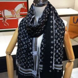 falso Scialle Monogram Studdy Denim Nero imitazioni perfette