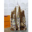 Scialle Monogram Time Trunk Cashmere 80 x 200 Marrone
