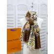 Scialle Monogram Time Trunk Cashmere 80 x 200 Marrone