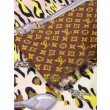Scialle Monogram Time Trunk Cashmere 80 x 200 Marrone