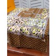 Scialle Monogram Time Trunk Cashmere 80 x 200 Marrone