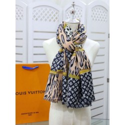 Scialle Monogram Time Trunk Cashmere 80 x 200 Nero
