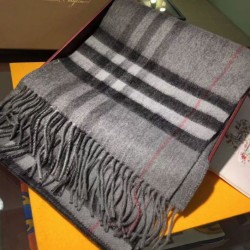 Qualità superiore replica Sciarpa Burberry Classic double face in cashmere 30 x 168 grigio imitazioni perfette
