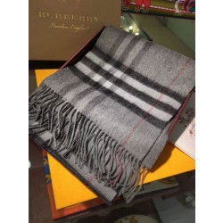Qualità superiore replica Sciarpa Burberry Classic double face in cashmere 30 x 168 grigio