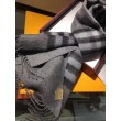Qualità superiore replica Sciarpa Burberry Classic double face in cashmere 30 x 168 grigio