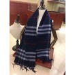 Alta gamma replica Sciarpa Burberry Classic in cashmere double face 30 x 168 Blu scuro