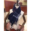 Alta gamma replica Sciarpa Burberry Classic in cashmere double face 30 x 168 Blu scuro