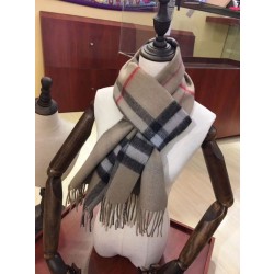 Qualità superiore replica Sciarpa Burberry classica in cashmere double face 30 x 168 Marrone